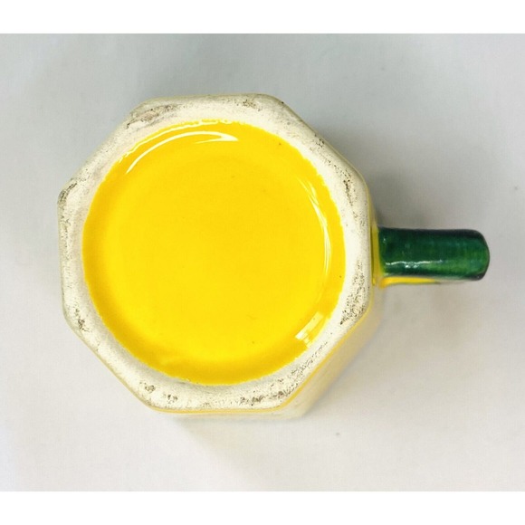 Vtg Les Grottes Dieulefit France Caves Yellowware Espresso Cups Saucers - 3 sets - Picture 10 of 13